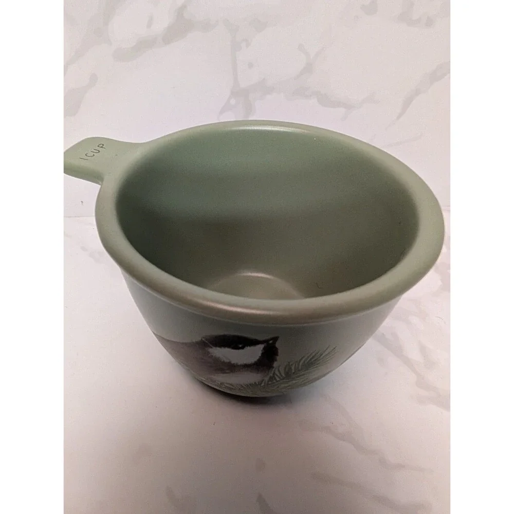 Pfaltzgraff Winterwood 4-Piece Ceramic Measuring Cup Set 1, 1/2, 1/3 & 1/4 Cup